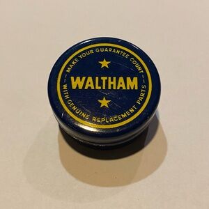 Antique Waltham Watch Parts Tin